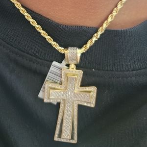 Sterling Silver Pendent cross with Real Diamonds!